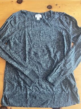 Old Navy Heathered Gray Crewneck Sweater